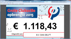 GroteClubactie2015Opbrengst